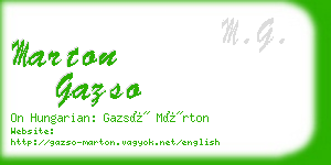 marton gazso business card